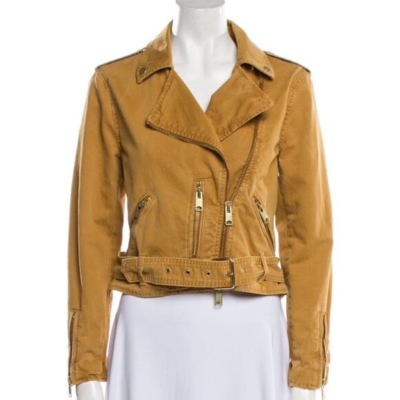 Allsaints denim biker jacket - Picture 3 of 5